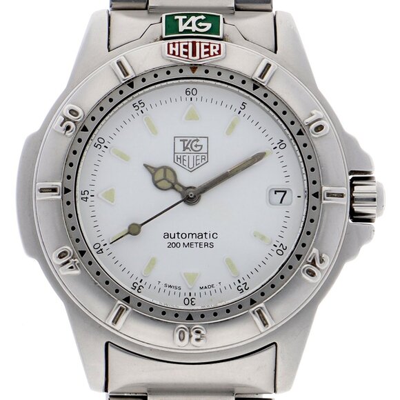 TAG HEUER 699.706 4000 Series Date white SS AT - Picture 1 of 6